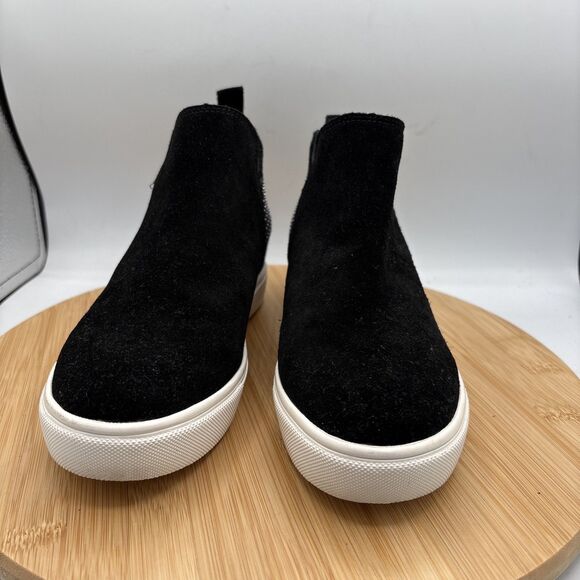 Steve Madden Crushin Black Suede Studded Ankle Booties Womens Size 7.5 M Boots - Picture 3 of 9